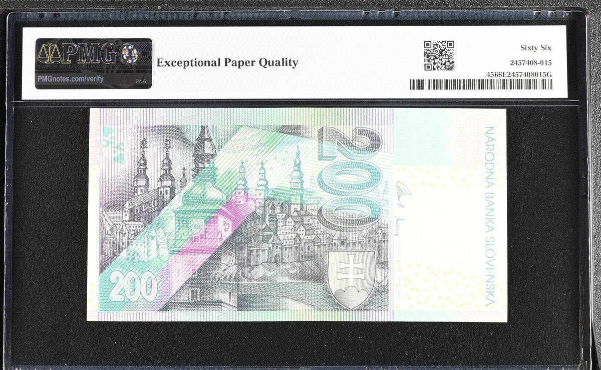 Slovakia 200 Korun 2006 P 45 Gem UNC PMG 66 EPQ