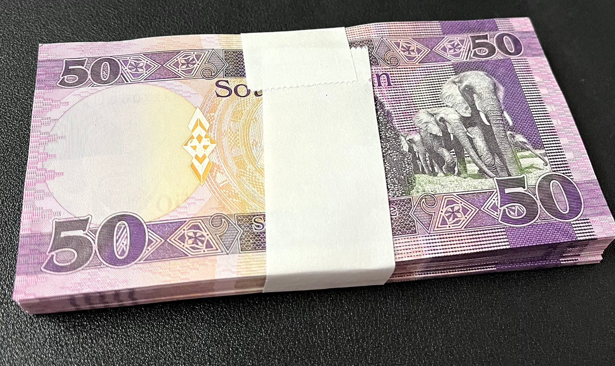 South Sudan 50 Pounds 2019 P 14 UNC LOT 100 PCS 1 Bundle