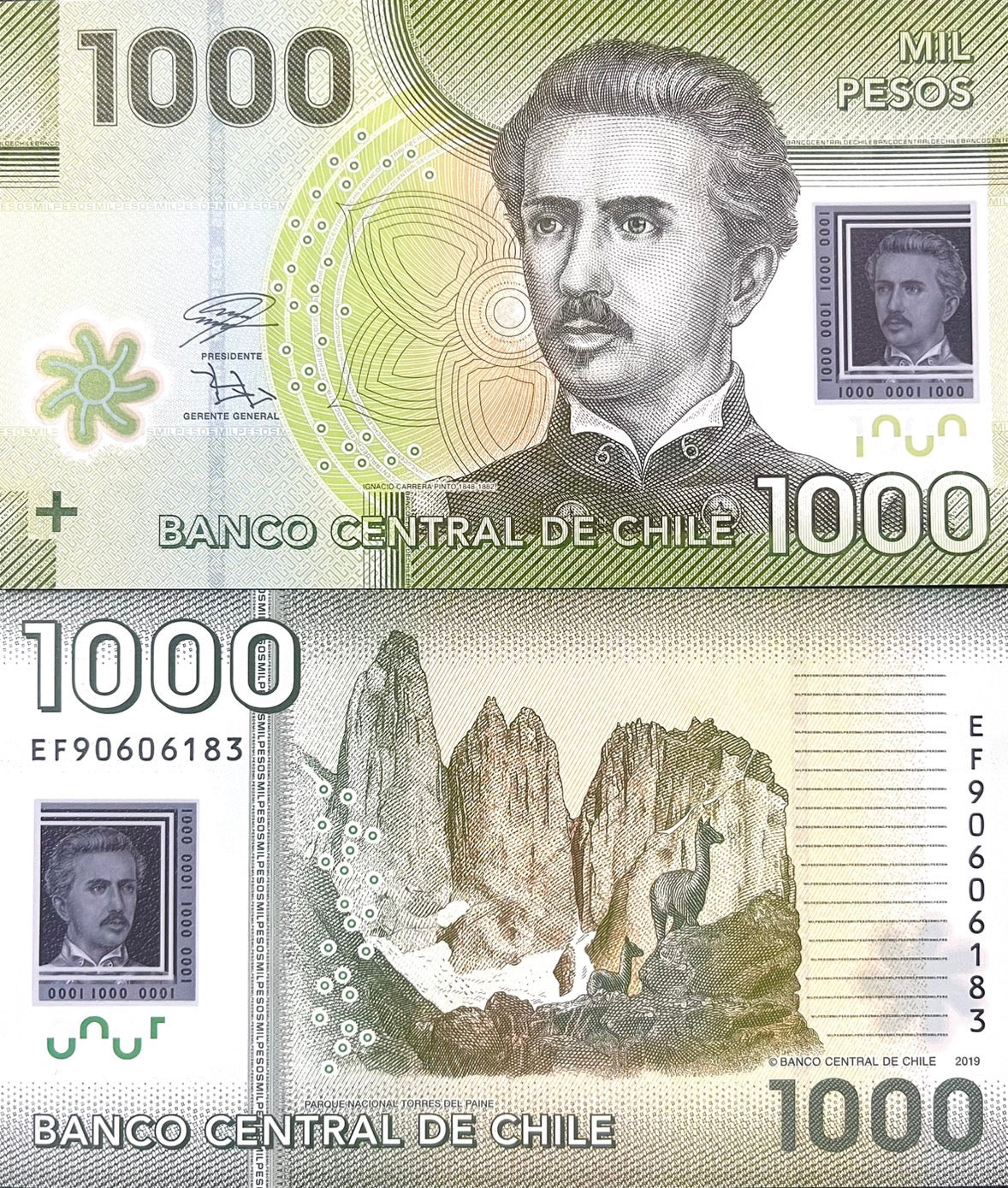 Chile 1000 Pesos 2019 P 161 j Polymer UNC