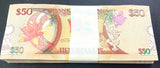 Guyana 50 Dollars ND 2016 P 41 Comm. UNC LOT 100 Pcs 1 Bundle