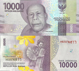 INDONESIA 10,000 10000 RUPIAH 2016 / 2016 P 157 DESIGN X REPLACEMENT UNC