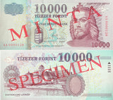 Hungary 10000 Forint 2009 MINT Overprint Specimen P 200 UNC