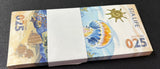 Test Note 025 Jellyfish Russia Goznak 2025 SEA LIFE NEW LOT 100 UNC