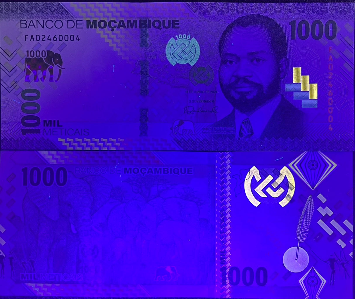 Mozambique SET 2 UNC 500 1000 Meticais 2024 PAPER new family P 159 160