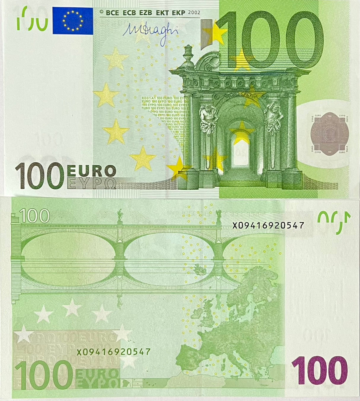 Euro 100 Euro 2002 Germany P 18 X AUnc