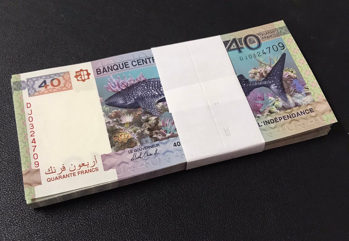 Djibouti 40 Francs 2017 P 46 Commemorative UNC LOT 100 PCS 1 Bundle