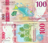 CURACAO & St MAARTEN 100 Gulden 2025 P 4 NEW Parrotfish UNC