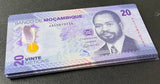 Mozambique 20 Meticais 2024 Polymer new P 155 UNC LOT 50 PCS 1/2 BUNDLE