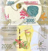 Madagascar 2000 Ariary ND 2017 P 101 UNC