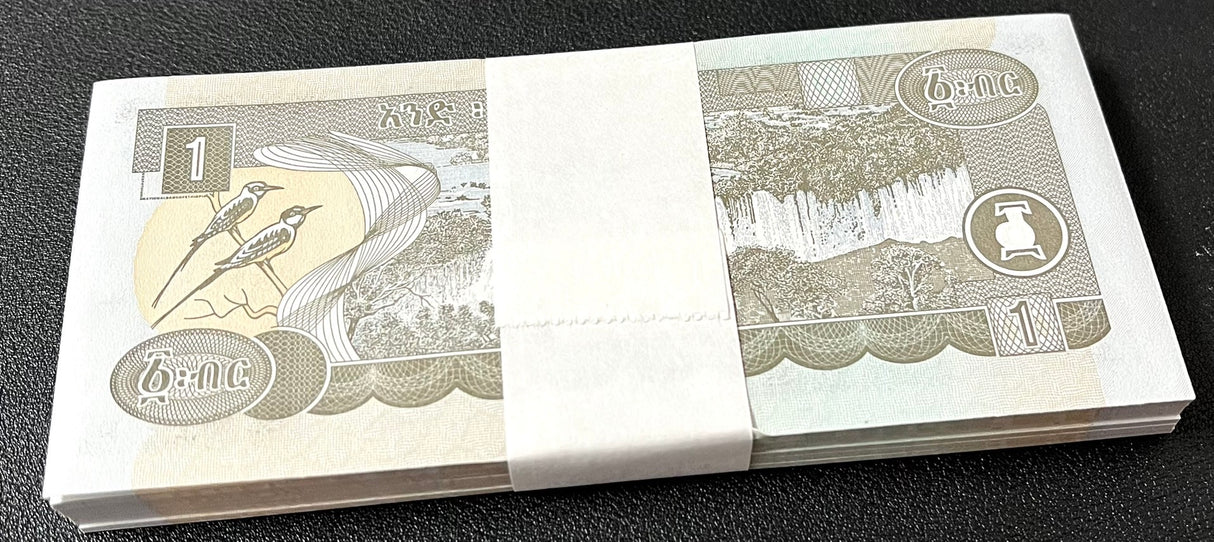 Ethiopia 1 Birr 2000/2008 P 46 e UNC LOT 100 PCS 1 BUNDLE