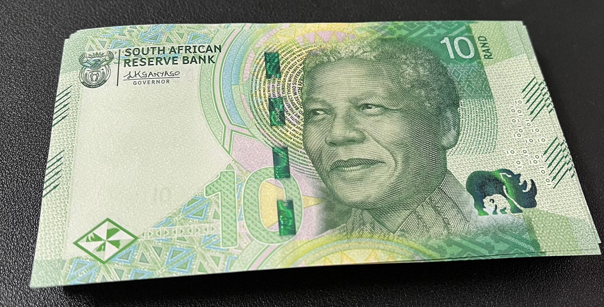 South Africa 10 Rand 2023 P 148 UNC LOT 100 Pcs 1 BUNDLE