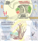 Madagascar 200 Ariary 2017 P 98 UNC