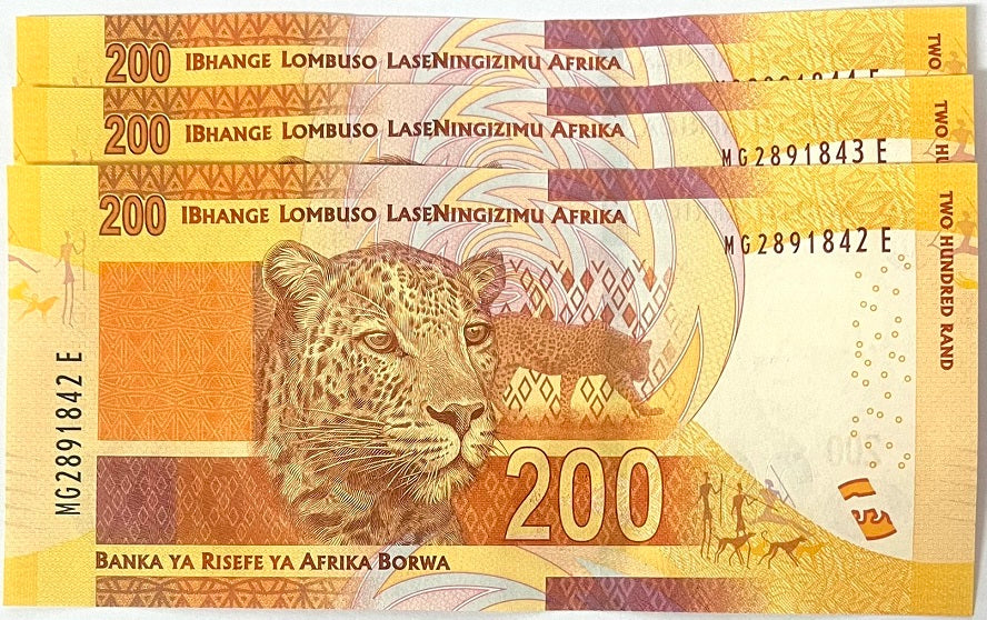 South Africa 200 Rand ND 2016 P 142 Sign Kganyago Lot 3 UNC