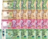 Turkmenistan Set 4 X LOT 5=20 UNC 1 5 10 200 Manat 2025 / 2026 POLYMER P 49-54