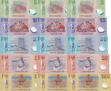 Fiji SET 5 X LOT 3 = 15 UNC 5 10 20 50 100 Dollars 2026 2025 P NEW Polymer Design