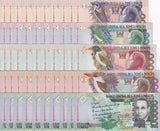 St.Thomas & Prince Set 5 x 10 = 50 UNC 5000-100000 Random Date P 65 66 67 68 69