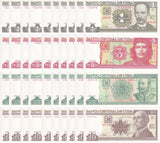 Central America Set 4 x LOT 10 = 40 AU-UNC 1 3 5 10 Peso Random Year P 116 P 117 P 123 P 128