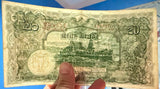 THAILAND 20 BAHT 1935 P 25 TDLR Phra Samut Chedi King Rama III VF/XF