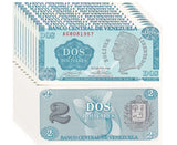 Venezuela 2 Bolívar 1989 P 69 UNC LOT 10 PCS