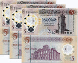 Libya 5 Dinar ND 2021 Polymer P 86 UNC LOT 3 PCS