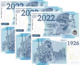 Great Britain 1926-2022 Queen Elizabet Test Note Britannia Comm. 70th Lot 3 Pcs