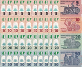 Nigeria Set 4 UNC 5 10 20 50 Naira Random Year Polymer P 37 38 39 40 LOT 10 SETS