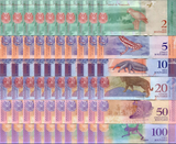 Venezuela Set 6 UNC 2 5 10 20 50 100 Soberano 2018 P 101-106 Lot 10 Sets 60 Pcs