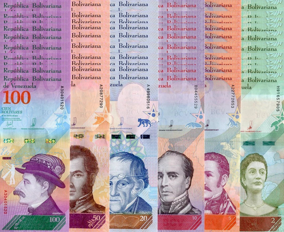 Venezuela Set 6 UNC 2 5 10 20 50 100 Soberano 2018 P 101-106 Lot 10 Sets 60 Pcs