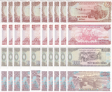 Vietnam Set 4 x Lot 10 = 40 UNC 200 500 1000 2000 1987 1988 P 100 101 106 107