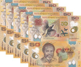 Papua New Guinea 50 Kina 2025 P 58 NEW POLYMER Commemorative LOT 5 UNC