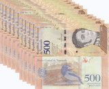 Venezuela 500 Bolivares 2018 P 108 UNC LOT 10 Pcs 1/10 Bundle
