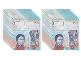 VENEZUELA 2 BOLIVARES 2012 P 88 UNC LOT 20 PCS