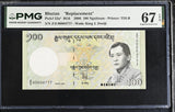 Bhutan 100 Ngultrum 2006 P 32 a* Z/6 Replacement Superb Gem UNC PMG 67 EPQ