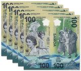 Samoa 100 tala 2026 Commemorative polymer 100th Birthday QEII P new LOT 5 UNC