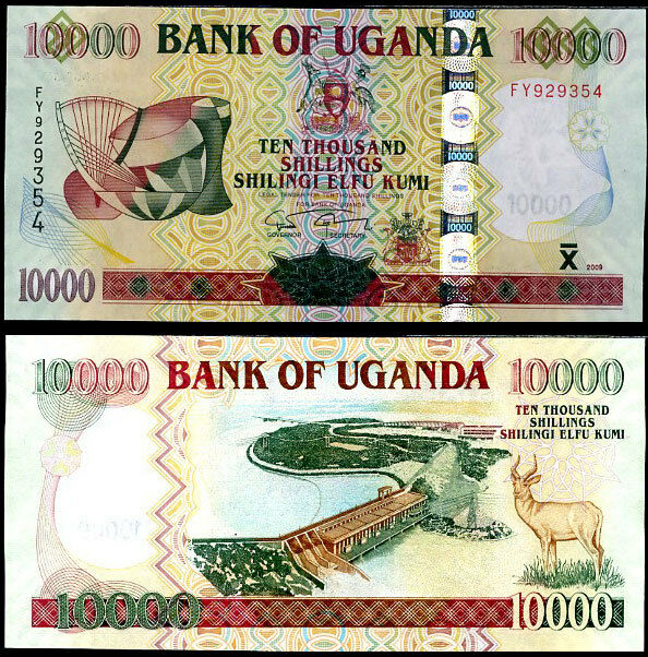 UGANDA 10,000 10000 SHILLINGS 2009 P 45 c UNC