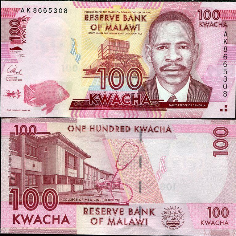 MALAWI 100 KWACHA 2013 P 59 UNC