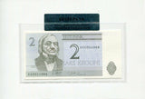 Estonia 2 Krooni 1992 P 70 UNC With Folder
