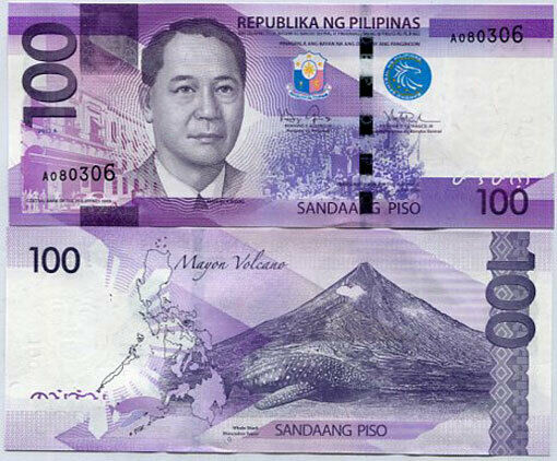 PHILIPPINES 100 PISO PESO 2015A P 208 UNC