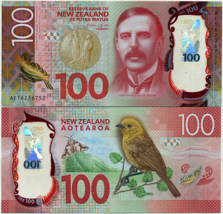New Zealand 100 Dollars 2015/2016 Polymer P 195 UNC