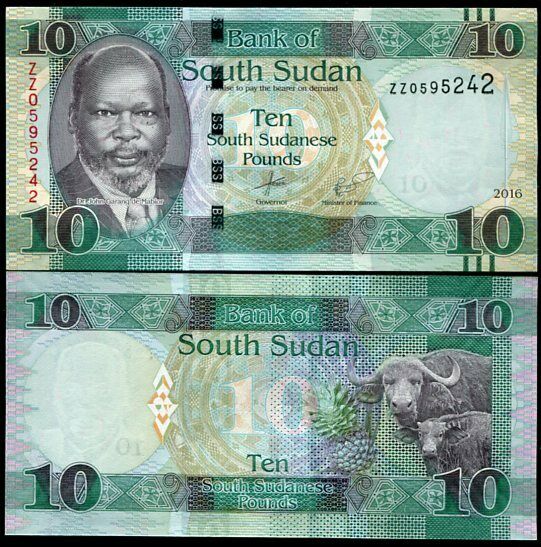 SOUTH SUDAN 10 POUNDS 2016 P 12 b UNC REPLACEMENT ZZ PREFIX UNC