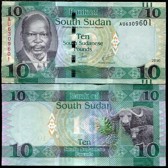 SOUTH SUDAN 10 POUNDS 2016 P 12 b UNC