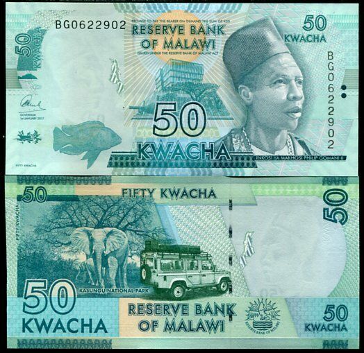 MALAWI 50 KWACHA 2017 P 64 d UNC