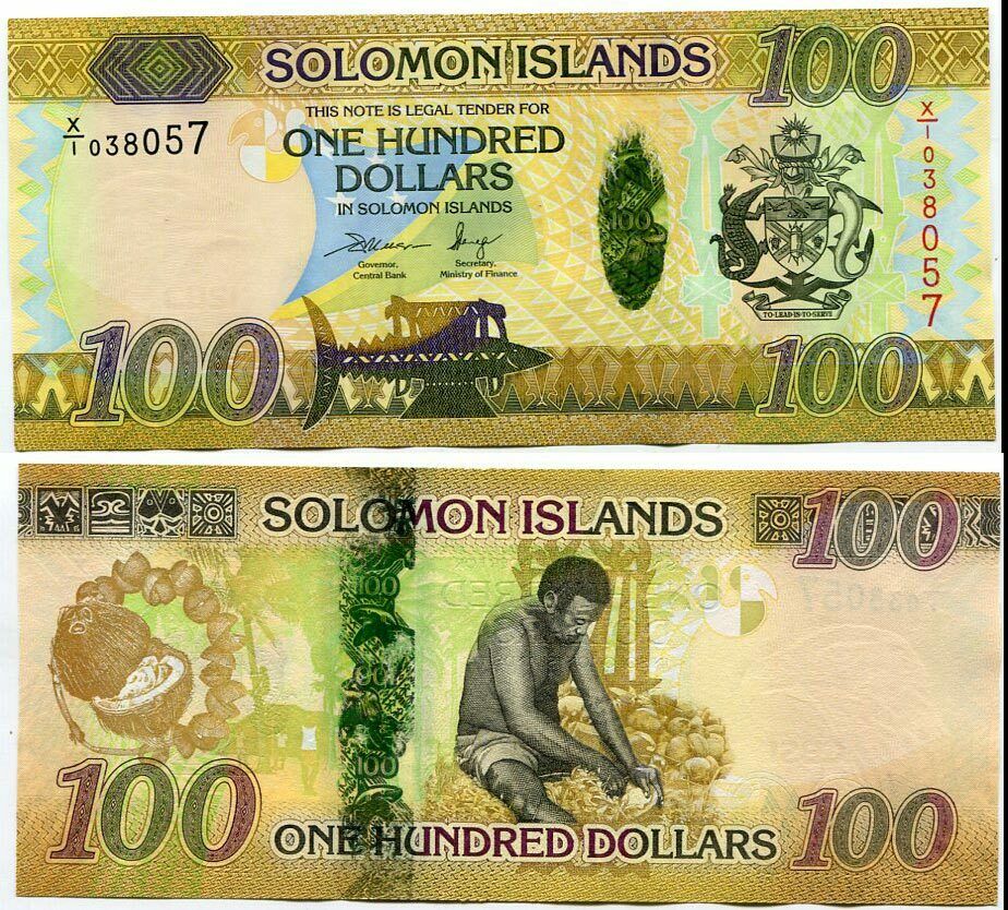 Solomon Island 100 Dollars 2015 P 36 X/1 Replacement UNC