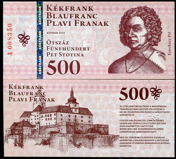HUNGARY 500 FORINT 2010 SOPRON P NL PRIVATE ISSUED UNC