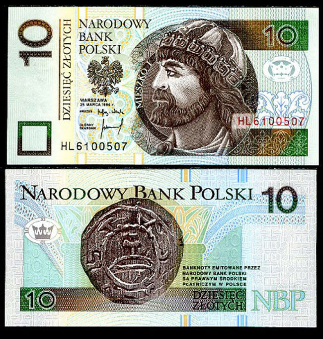 Poland 10 Zlotych 1994 P 173 UNC