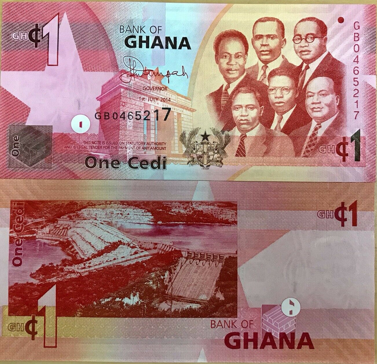 GHANA 1 CEDIS 2014 P 37 UNC