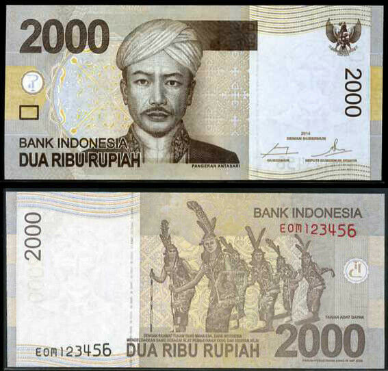 INDONESIA 2000 RUPIAH 2011 / 2009 P 148 LADDER 123456 UNC