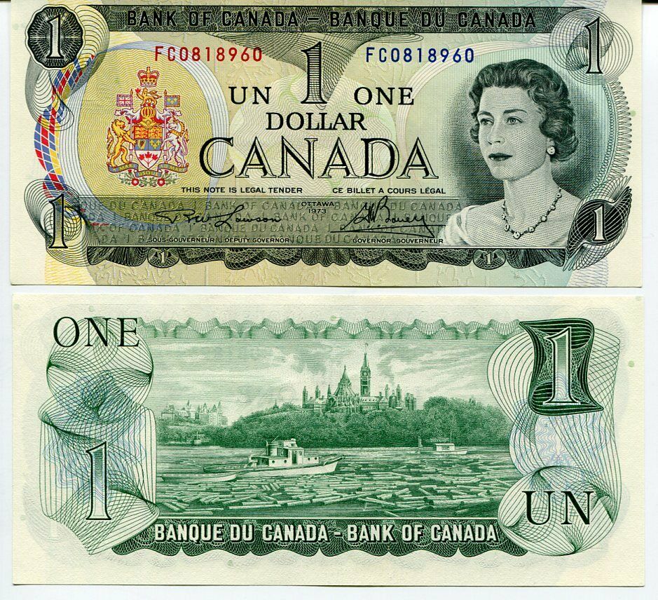 CANADA 1 DOLLAR 1973 P 85 a AUNC ABOUT UNC LOT 3 PCS