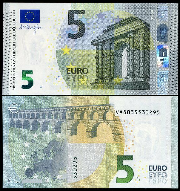 EURO 5 EUROS 2013 SPAIN P 20 VA "V005i1" UNC
