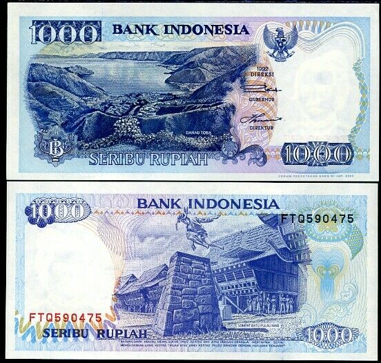 Indonesia 1000 Rupiah 1992/2000 P 129 i UNC